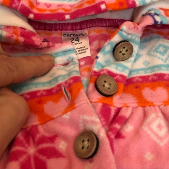 ❄️Carter’s 24m Girls snuggly soft Hoodie Overcoat - Picture 2 of 4